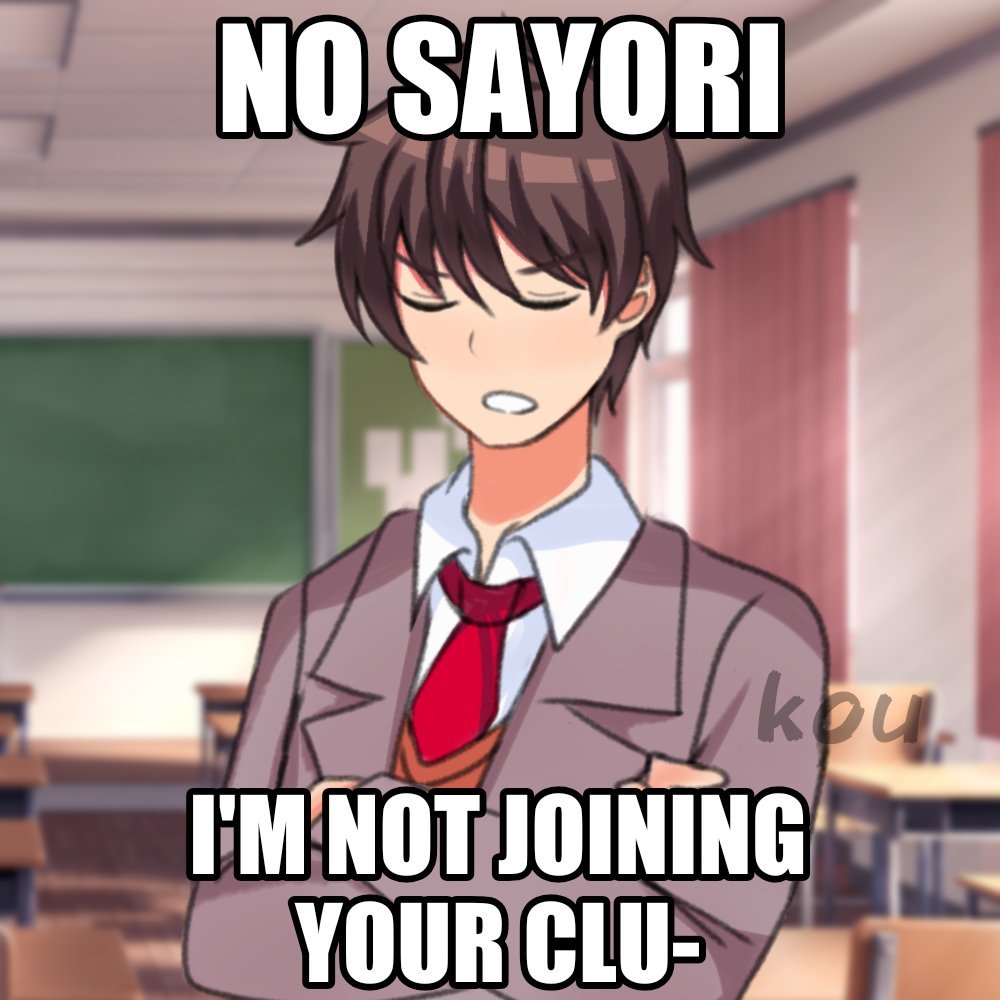 DailyMcSayo's tweet photo. Slip of the tongue #DDLC https://t.co/KO9hesS5Ox