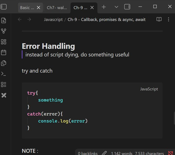 masrocketjet's tweet photo. For Day 15 Of Learning Full-Stack

1. JS
- Async / await
- Error handling (try, catch, and throw)
- Error Object

2. SQL
- Correlated Subqueries (table and row)
- Usage of them with SELECT, FROM, WHERE, HAVING, DELETE, UPDATE and INSERT

Thanks to God✨, it's happening-react soon https://t.co/uhPq79QnUA