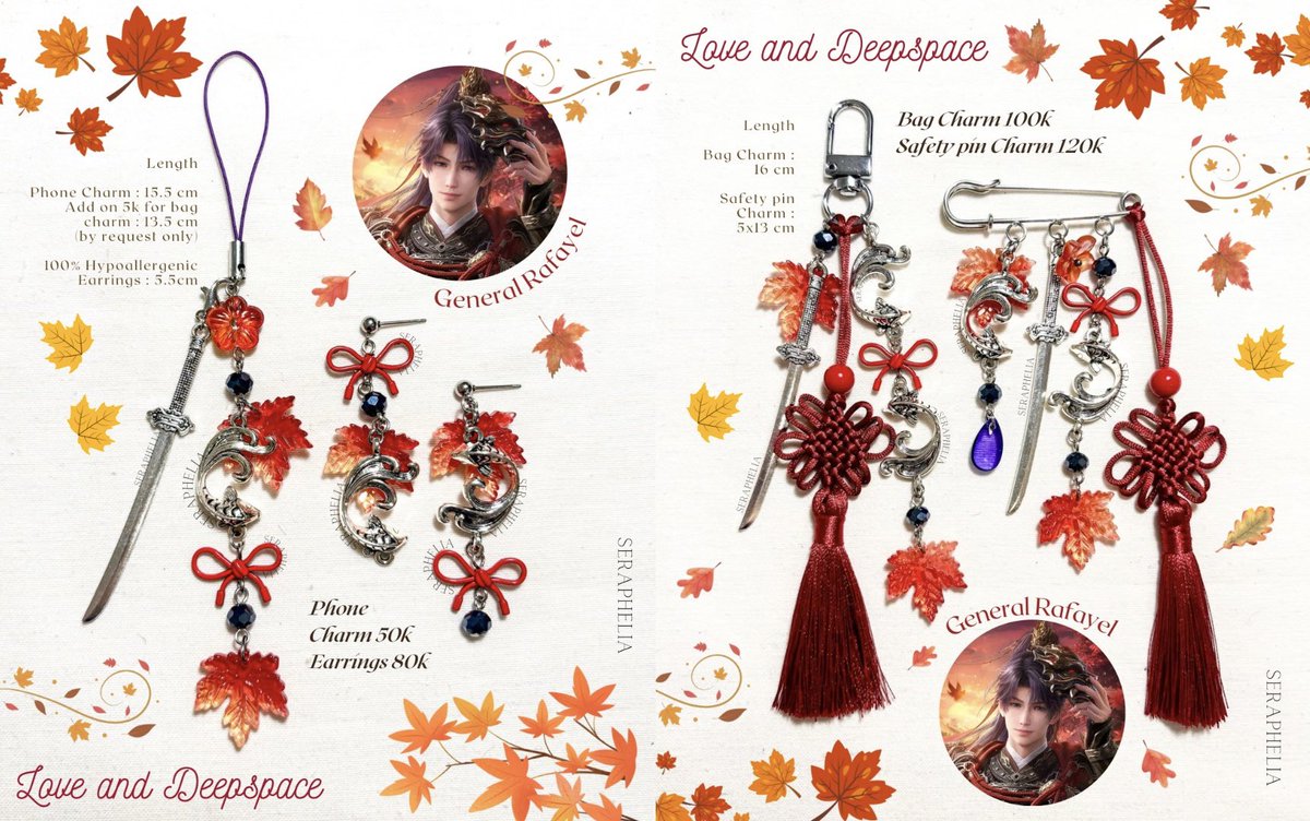 seraphelia1403's tweet photo. 🔁 & ❤️ are appreciated ·༻𐫱༺· 

Due to high demand & requests, we're opening #CF23 #Comifuro23Catalog PO form early ! It will be conjoined with #cocoma5 & #tokiofest form ~

✨ OTS pick up & Mail Order Local (Indonesia) & Worldwide (via etsy)
📍 Cocoma 5 (D 42-44), Tokio Fest, #comifuro23 (TBA)
📆 PO Closes : H-3 Days Event
❣️100% handcrafted with love 
🎀 LADS / Love and Deepspace, Ghibli, Frieren, Tokyo Mew Mew, Plave, Demon Slayer, Original Design, Ado, Alien Stage, Apothecary Diaries & Makoto Shinkai

🔗 PO : https://t.co/mQ67uEvKSE

Sneak peak of our Autumn Collection part.1 🍁 more to come ✨
