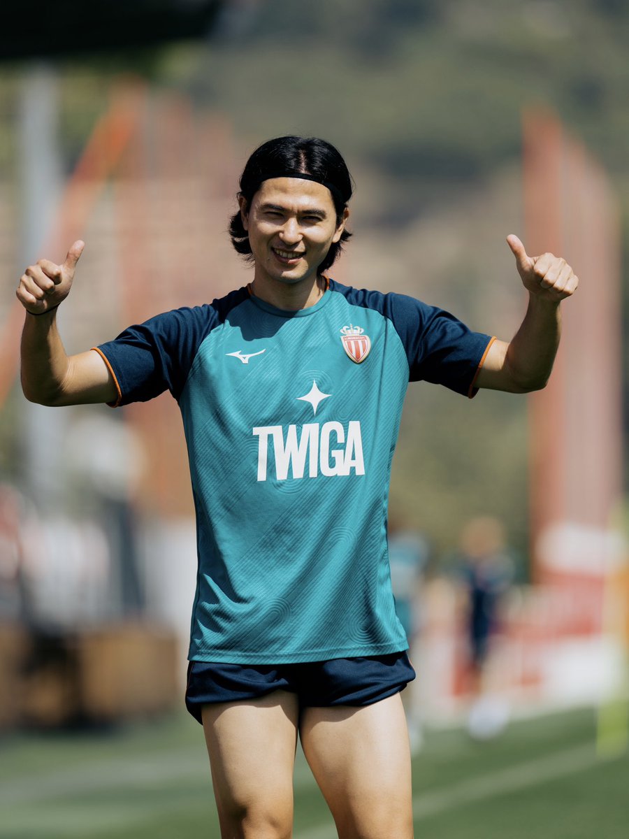 AS_Monaco's tweet photo. So good to see you back in the squad Taki! ❤️🤍 https://t.co/AGjPX6rT3O