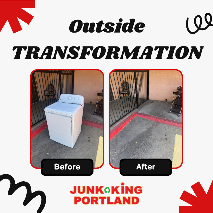 PortlandJunk's tweet photo. That old dryer in the walkway isn't moving itself. ♻️

We handle the haul-out and the recycling — appliances are some of the easiest things to keep out of a landfill.

Free estimate: (503) 549-9022

#TransformationThursday #JunkKingPortland #JunkRemoval https://t.co/vT4mjfGg3L