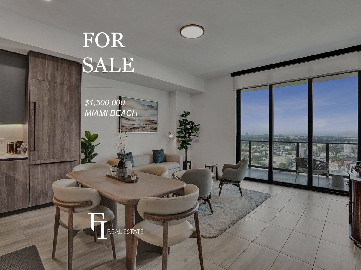 FI_Real_Estate's tweet photo. JUST LISTED - 72 PARK MIAMI BEACH CONDO
580 72nd St. #1809 Miami Beach, FL 33141

Asking Price: $1,500,000
708 SQ FT
1 BED
1 BATH

Contact us to schedule a private showing.

LISTING AGENT:
NATALIA PURISACA P.A.
📧 np@fi.realestate
📱+1.614.327.5189

#letsfindyourmiami https://t.co/9wn5sp2wDh