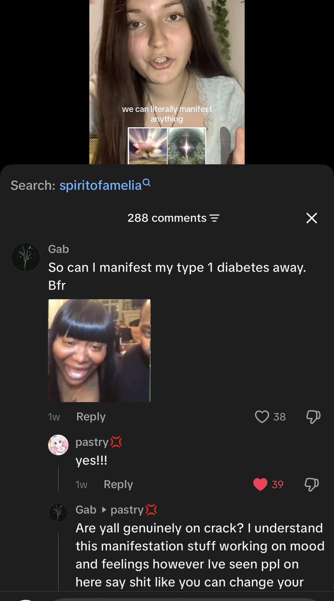 naivebutlucky's tweet photo. i fucking hate these comments borderline ridiculing the law bc of ur own limiting beliefs like. yes u can manifest away diabetes… idk why that’s such an inconceivable concept to some https://t.co/JGMnKQSuwc