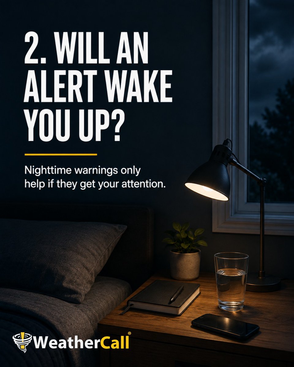 WeatherCallLLC's tweet photo. Give your weather plan a quick checkup:

✓ How will warnings reach you?
✓ Will an alert wake you up?
✓ Does everyone know where to go?
✓ What's the plan when you're not home?

Save the checklist and review it with your household.

#WeatherSafety #NationalPreparednessMonth https://t.co/pLmVye4l2f