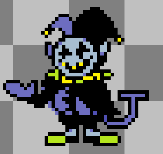 jekyllbeamoe's tweet photo. can we take one of seam's yellows and use it to repair jevil's hat https://t.co/QMf8HynNse