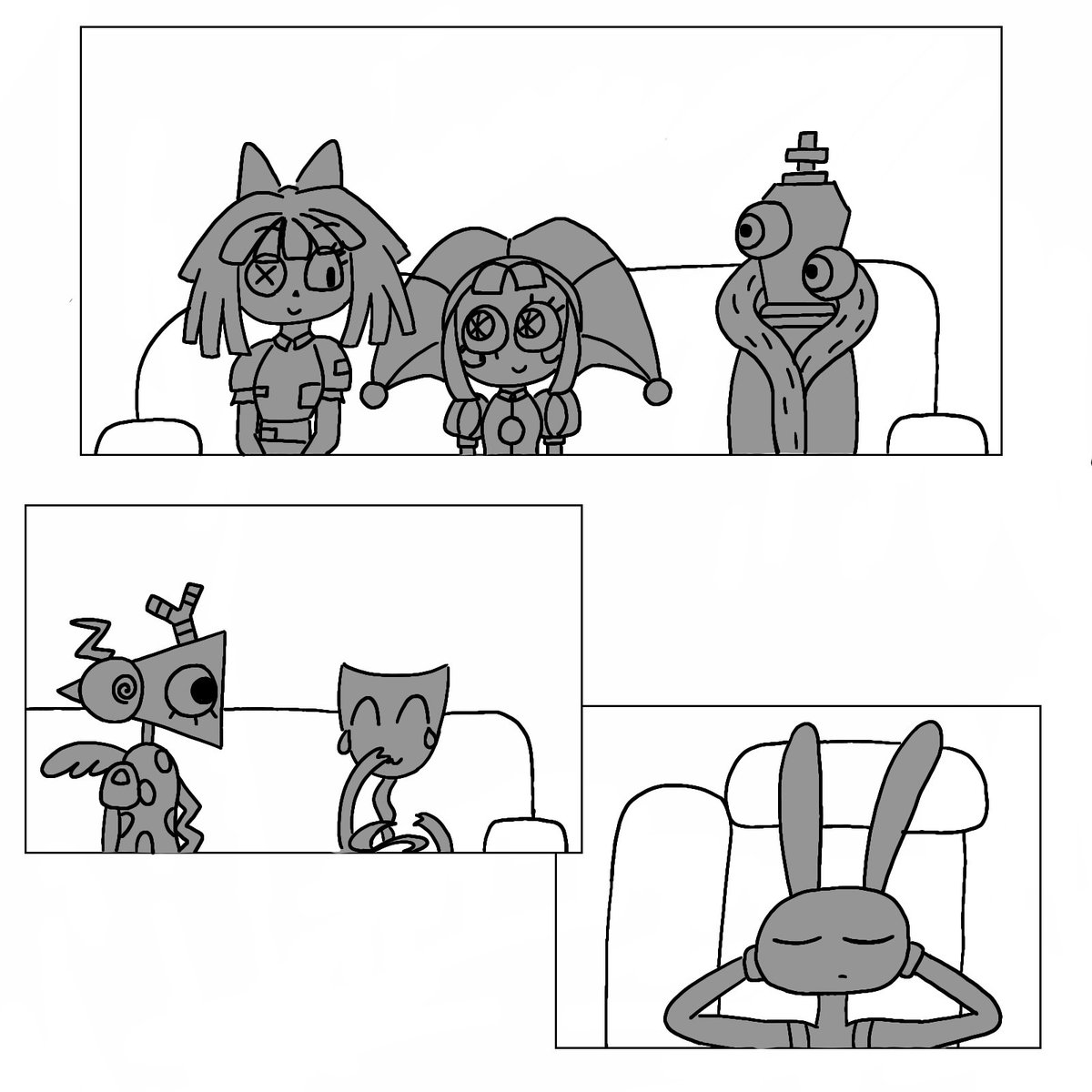 Pinkgalaxy87413's tweet photo. My comic is doneee! 
"Dinner date" tadc comic. This comic plays after episode 6.
Part 1/6

Feel free to dub my comic and please credit me!💕
#tadc #funnybunny https://t.co/AL7AUThgLf
