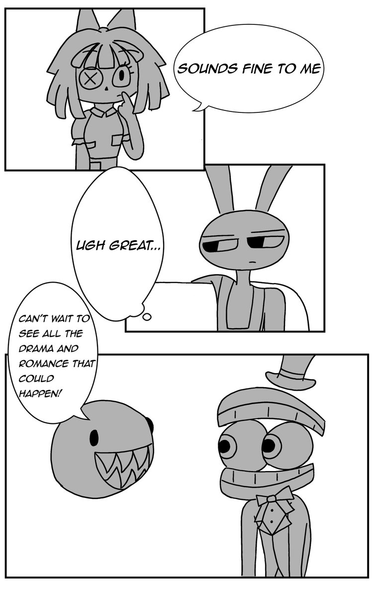 Pinkgalaxy87413's tweet photo. My comic is doneee! 
"Dinner date" tadc comic. This comic plays after episode 6.
Part 1/6

Feel free to dub my comic and please credit me!💕
#tadc #funnybunny https://t.co/AL7AUThgLf