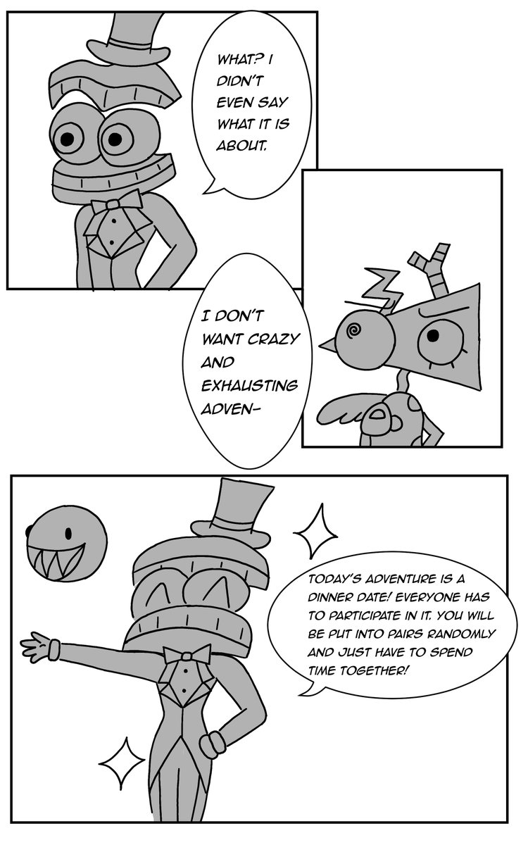 Pinkgalaxy87413's tweet photo. My comic is doneee! 
"Dinner date" tadc comic. This comic plays after episode 6.
Part 1/6

Feel free to dub my comic and please credit me!💕
#tadc #funnybunny https://t.co/AL7AUThgLf