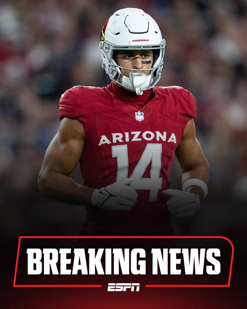 AdamSchefter's tweet photo. Cardinals reached agreement Wednesday with standout WR Michael Wilson on a three-year extension that keeps him in Arizona through the 2029 season, per me and @RapSheet. Wilson is expected to sign the deal today. https://t.co/KFwk7GqC0L