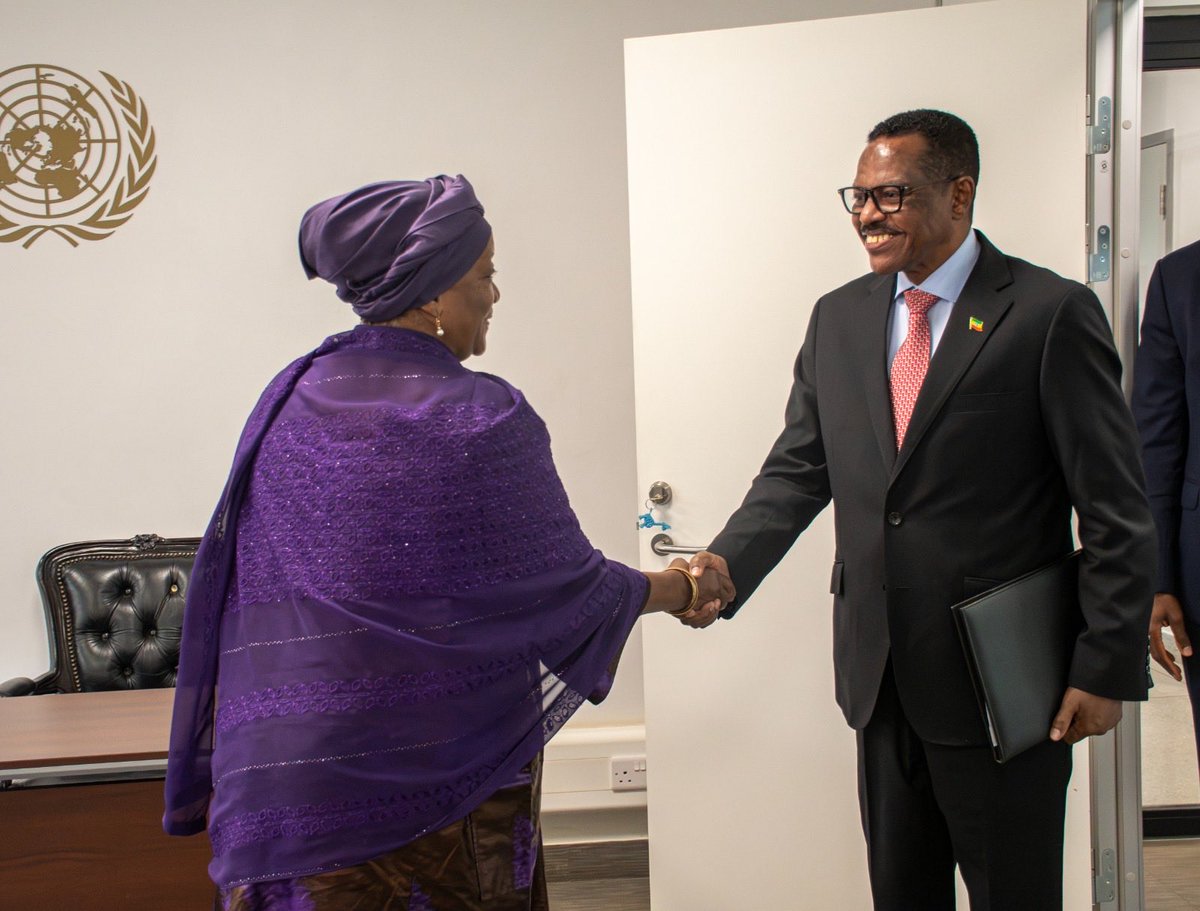 ButaDubi's tweet photo. Today morning (3 September 2026), I paid a farewell courtesy call on the Director-General of UNON, H.E. Zainab Hawa Bangura.

During our discussion, I conveyed Ethiopia’s appreciation for UNON’s vital support in climate resilience and urban development. I also expressed Ethiopia's active participation in advancing global climate and urban agendas in multilateral platforms, including UNEP and UN-Habitat.

In addition, I mentioned Ethiopia’s bold climate action under the Green Legacy Initiative, championed by H.E. Prime Minister Abiy Ahmed, which has seen 52 billion seedlings planted, proving Ethiopia's commitment to tackling climate change at the national level.

I also reaffirmed Ethiopia’s unwavering commitment to multilateral cooperation and extended my best wishes for the success of our joint efforts ahead.
In turn, H.E. Zainab Hawa Bangura commended the strong partnership between UNON and Ethiopia and reaffirmed UNON's dedication to further enhancing this cooperation in the future.
