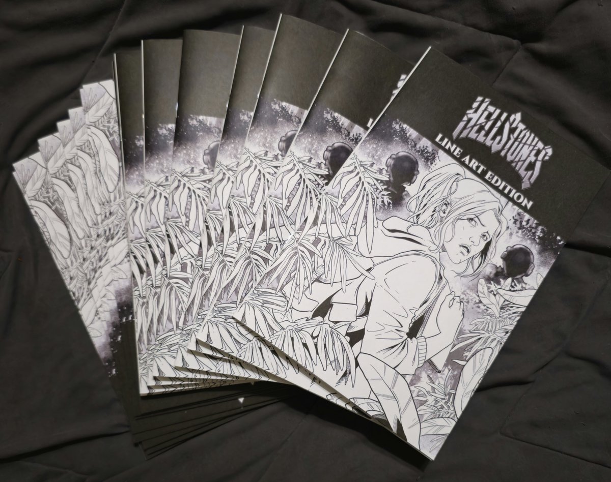 pigmacast's tweet photo. After a few printing delays, the first books arrived safe and sound!

The Hellstones #1 Line Art Edition is here, seeing these stacked up feels pretty awesome.

Getting closer to fulfillment!

#Hellstones #IndieComics #MakingComics #ComicBookArt #CreatorOwnedComics https://t.co/k7qRp0MJQs
