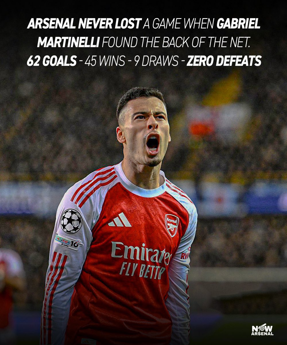 now_arsenaI's tweet photo. The boy from Sao Paulo leaves Arsenal as a Premier League champion.

Gabriel Martinelli, forever a Gunner. ❤️ https://t.co/X4eRWViufA