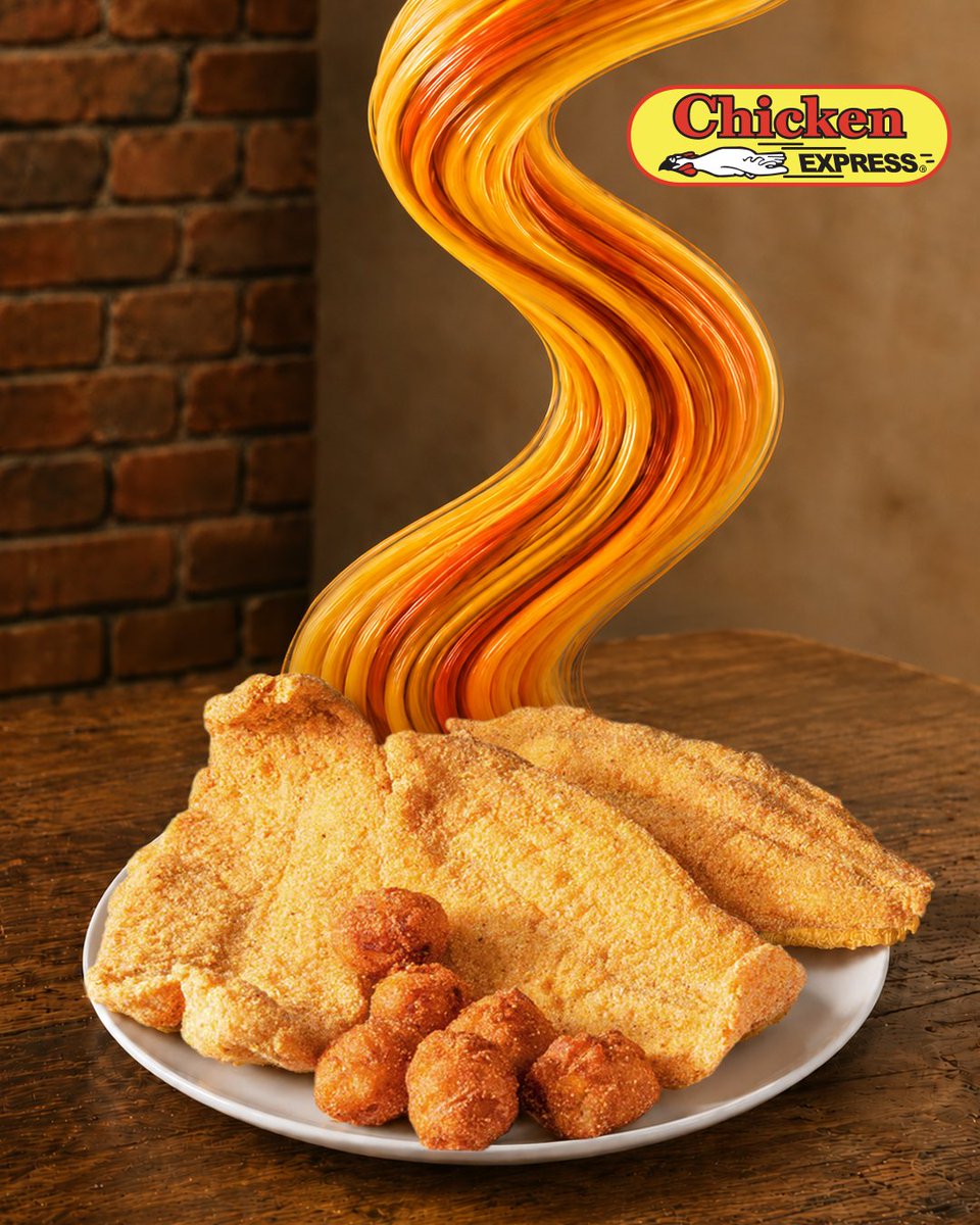 Chicken_Express's tweet photo. We had to put our own spin on the pixel stretch trend. Crispy, golden, and unmistakably Chicken Express, because everything looks better with a little extra flavor!

#ChickenExpress #PixelStretchTrend #FriedFishFillet #ExpressTenders #SweetTea #FoodTrends https://t.co/jB88FkVY14