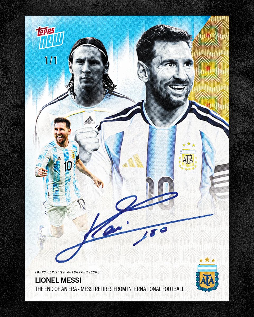 Topps's tweet photo. Thank you, Messi 🇦🇷 https://t.co/LVGAEEGyQz