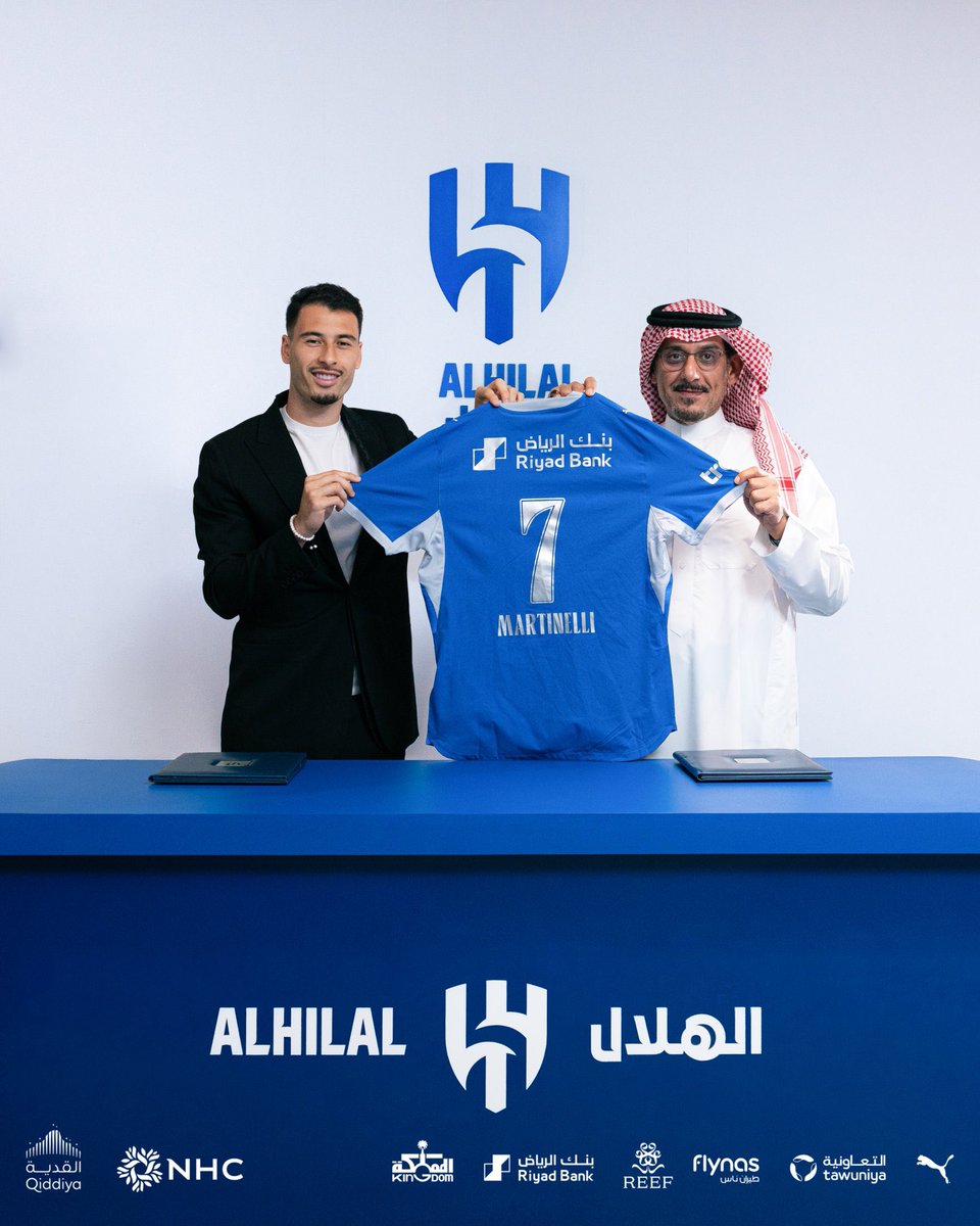 AJELNEWS24's tweet photo. عاجل 🔴 

نادي الهلال يعلن رسمياً ضم البرازيلي " جابرييل مارتينيلي " لمدة 4 مواسم قادمًا من آرسنال الإنجليزي.

- https://t.co/6hyMUX59jo