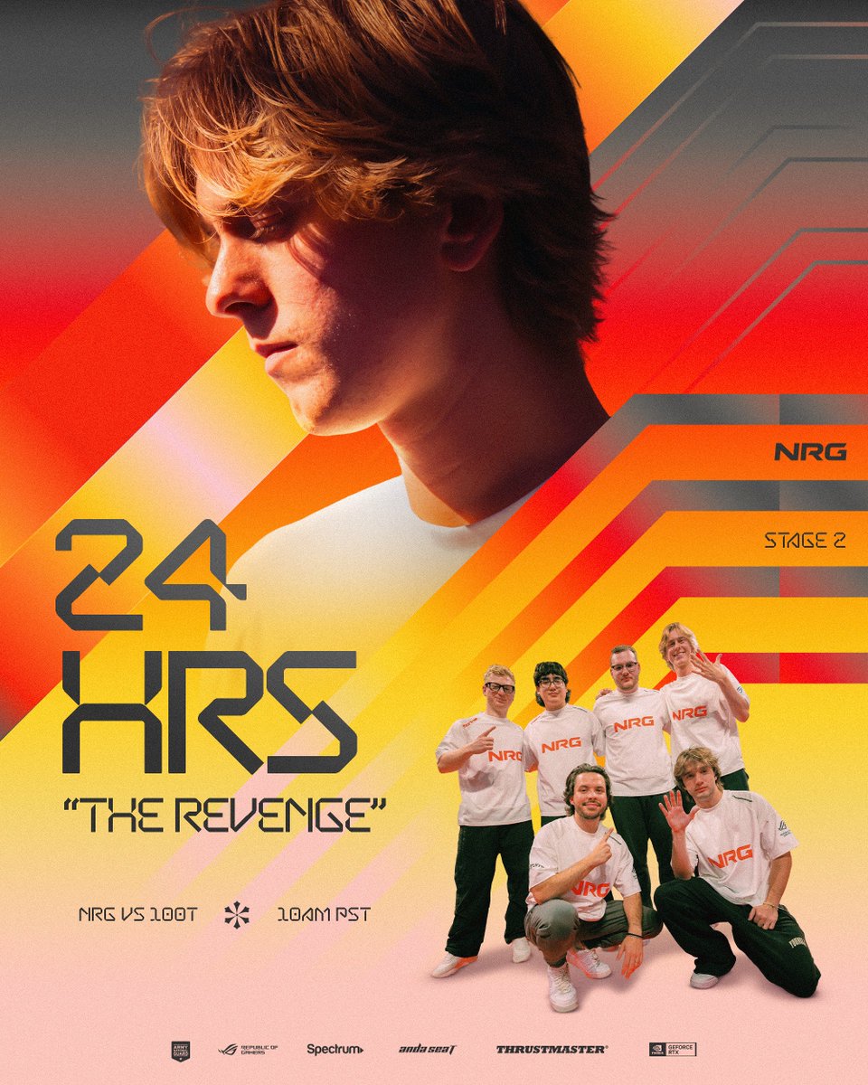 NRGgg's tweet photo. Revenge for EWC, redemption for LEV.

NRG vs 100T | Tomorrow, 10 AM PT https://t.co/HbIGBLsoVQ