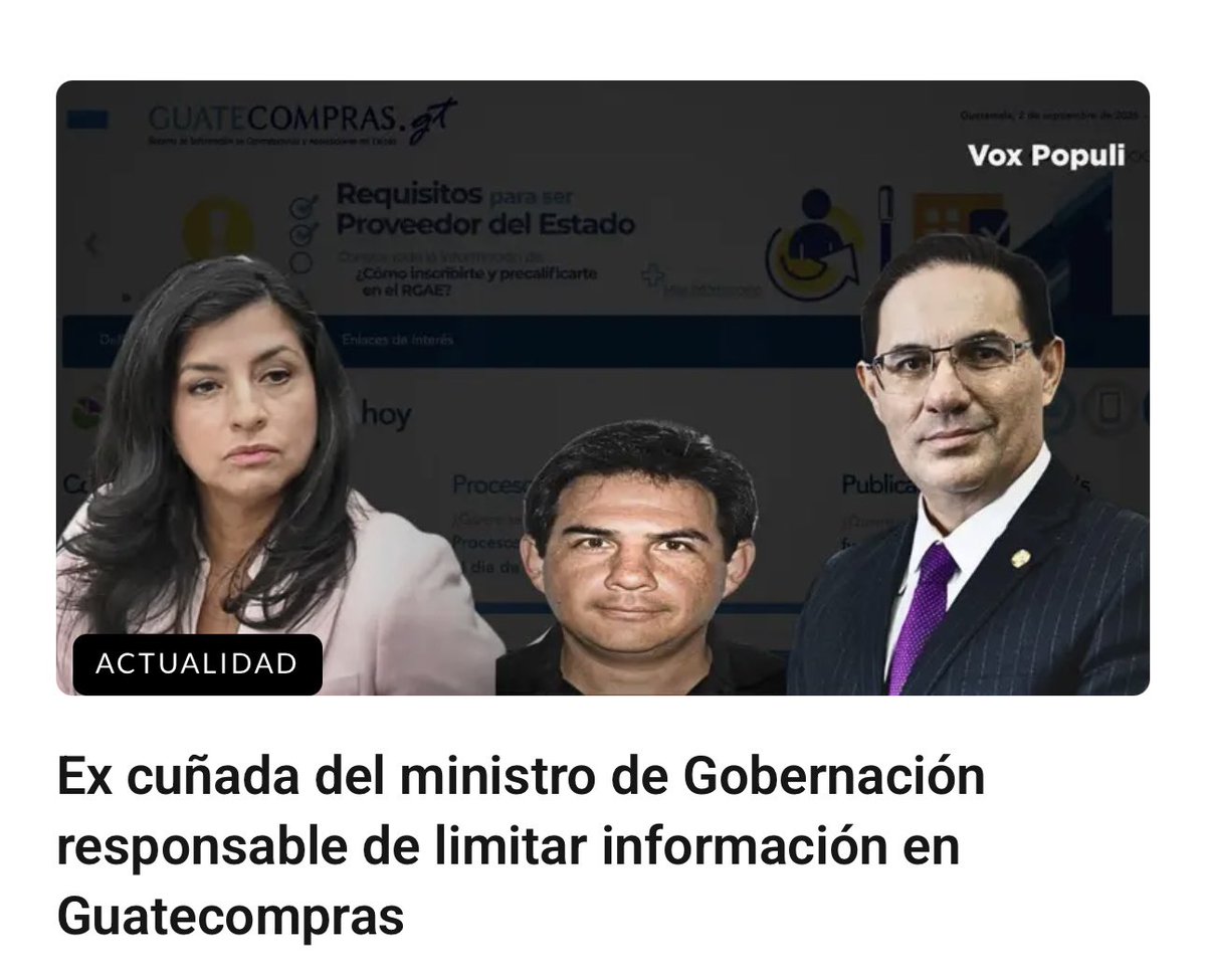 Sonny_Figueroa's tweet photo. NUEVA NOTA

Por esto y más el ministro de Finanzas, Jonathan Menkos @jmenkos bloqueó  información en @Guatecomprasgt @MinfinGT para que no podamos cruzar datos

No es casualidad 

Nota con @marvindelcid en @VoxPopuliGuate 

▶️ https://t.co/V0PKdNf8nx https://t.co/DqPW4WDbHx