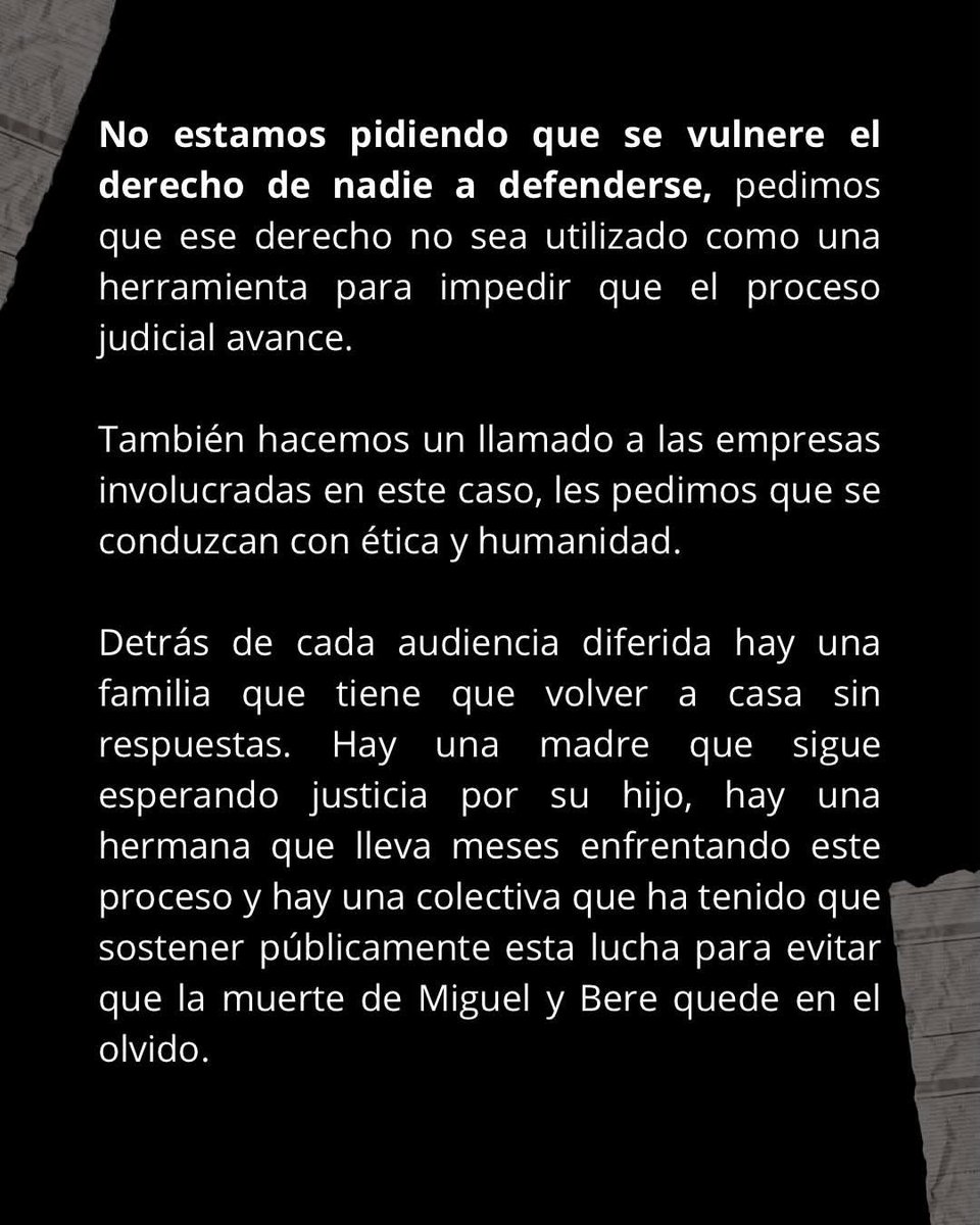 vaniacache's tweet photo. Se pospuso la audiencia del Axe Ceremonia. 
En la carpeta señalan 3 empresas: Operadora Eclectic, La Agencia de los Socios y O.N. Producciones Creativas (8 personas). 
Una de ellas, con doble nacionalidad, pidió asistencia consular. 
👇Acá el pronunciamiento de la fam de Miguel: https://t.co/vosaaM2tap