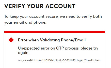 wooptrades_'s tweet photo. @TicketmasterCS @TMFanSupport @Ticketmaster 
I've been waiting the whole day for my Phone OTP and now it says error. I've tried restarting my device/internet.  I need to create an account for the bruno mars concert. Could you please assist with the issue? Thank you. https://t.co/WgSHwKInSU