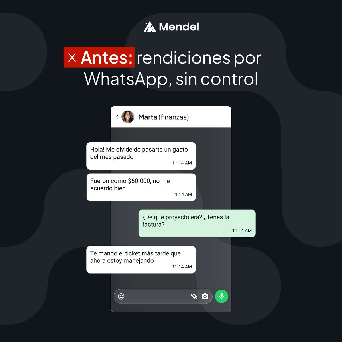 somosmendel's tweet photo. Olvídate de perseguir tickets por WhatsApp y de las hojas de cálculo.
 
Con Mendel, los agentes de IA comprueban cada gasto en tiempo real. Dentro de política, con comprobante, sin perseguir a nadie.

#GestiónDeGastos #FinanzasCorporativas #IA #CFO https://t.co/ZGHaaZhLMX