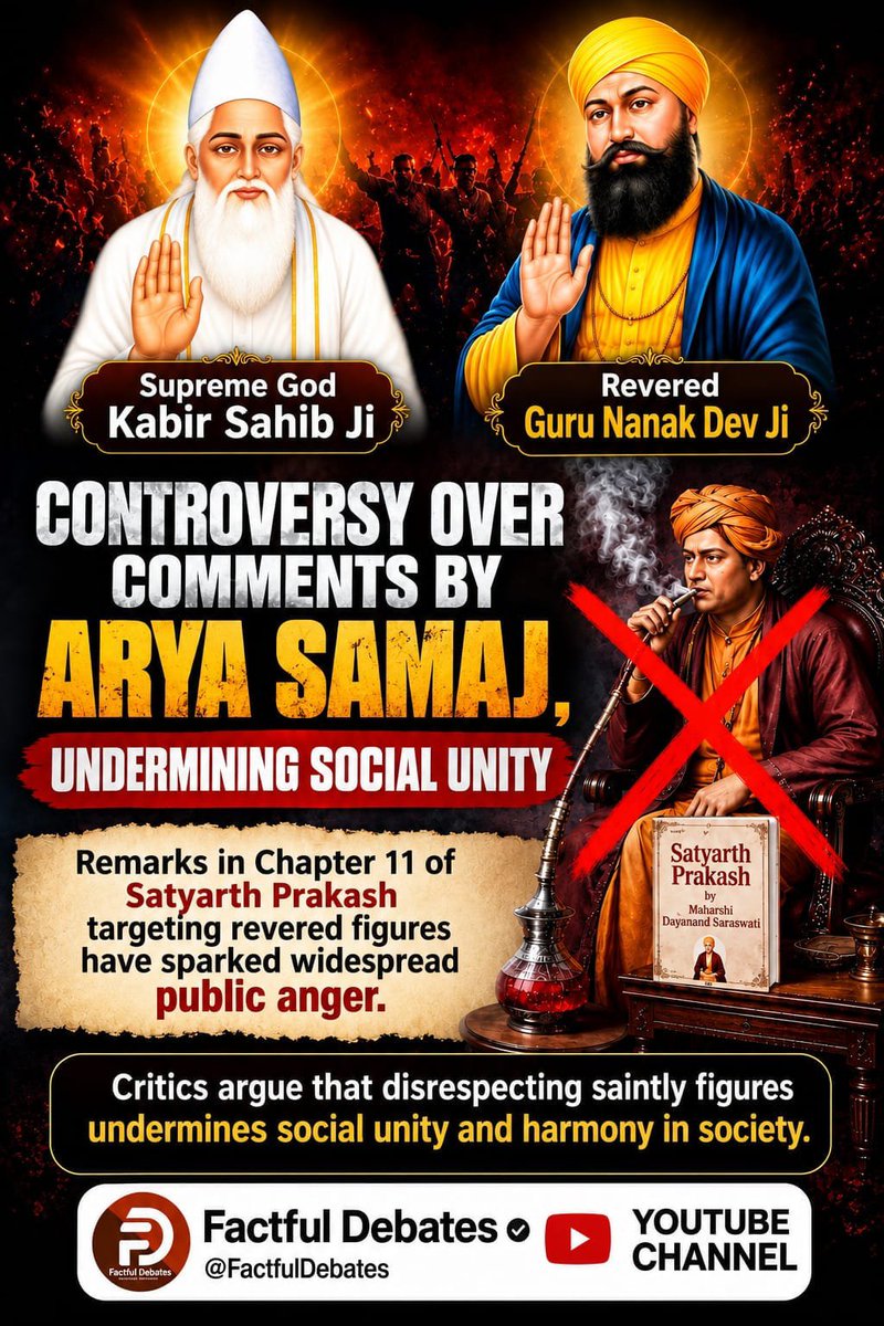 SoniSanoj84809's tweet photo. Supreme God Kabir Sahib Ji

Revered Guru Nanak Dev Ji

CONTROVERSY OVER COMMENTS BY ARYA SAMAJ. UNDERMINING SOCIAL UNITY

#santramplajimaharaj https://t.co/a006rXShHv