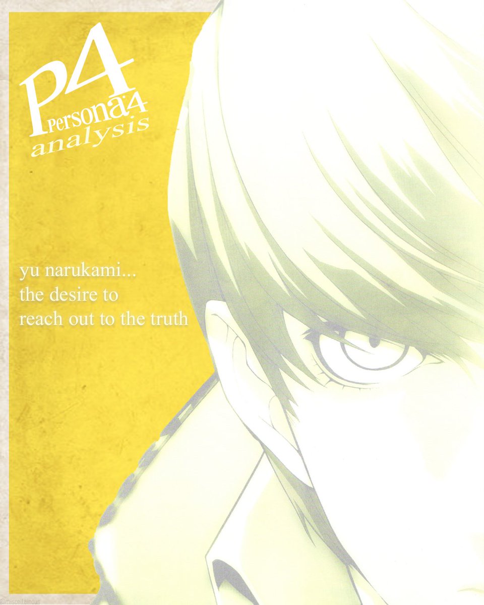 miscellainous's tweet photo. Persona 4 Golden - Yu Narukami - Analysis (🧵)

"You are not alone anymore."

This probably won't get far, but let me hear your opinions on the layout too! I based it off P4G's UI.

(1/3)

#personatwt #yunarukami #persona4 #analysis #characterdesign https://t.co/kbu4I1bt3p