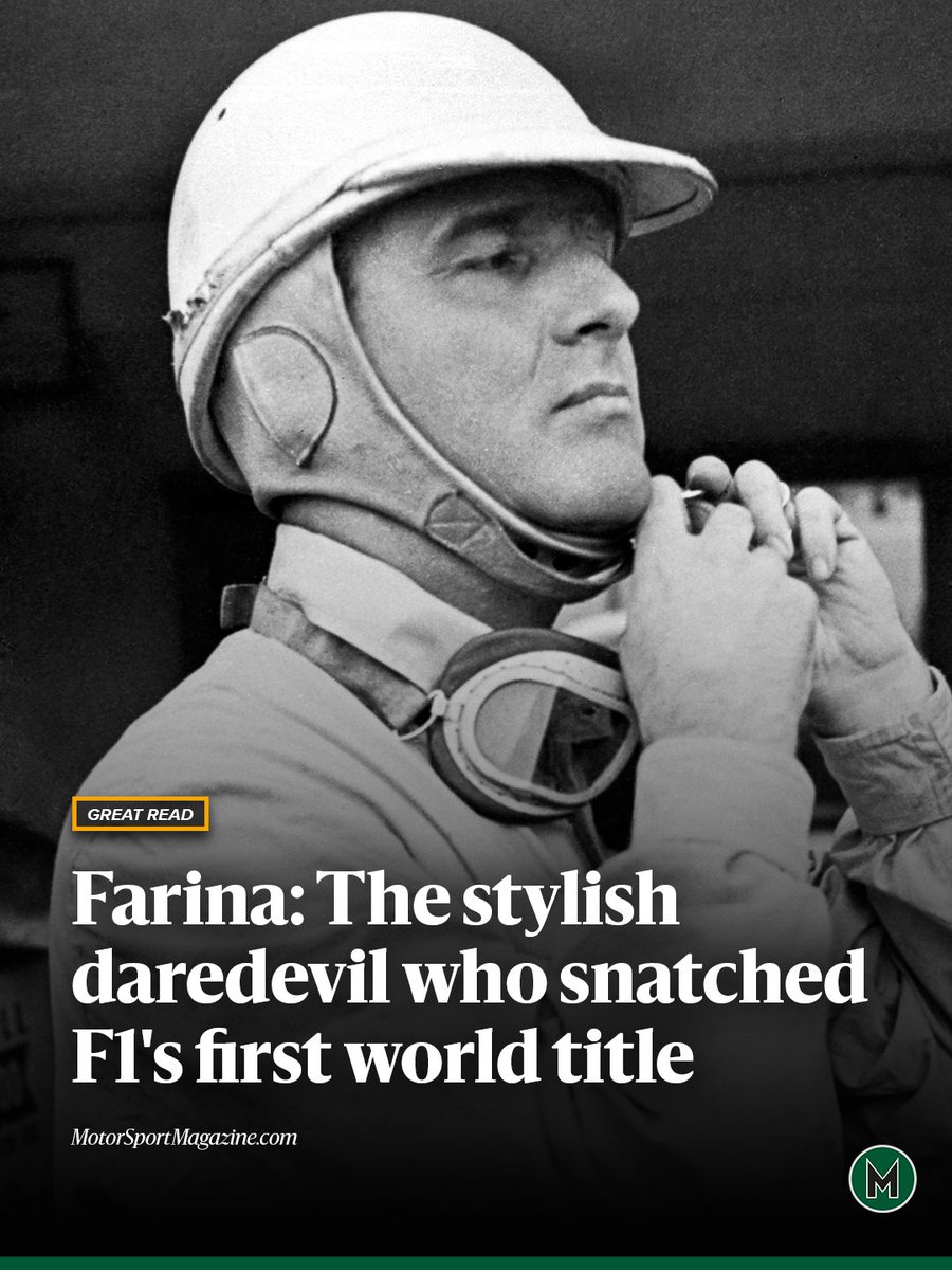Motor_Sport's tweet photo. The very first #F1 world champion was crowned on this day in 1950 - Giuseppe Farina winning a climactic battle to triumph on home soil at Monza.
But why is this charismatic hero largely forgotten? asks today's #GreatRead
https://t.co/Z5Ffjg7KGs https://t.co/FqvrovNrHJ