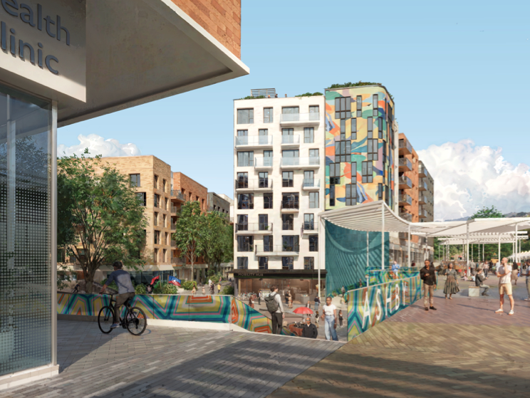 KenjiCapital's tweet photo. This could be one of the biggest transformations in Berkeley.

Ashby BART's massive surface parking lot could become an entirely new neighborhood.

Here are the first renderings:

• Up to 600 apartments
• 50% permanently affordable
• 5 new buildings
• 6–8 stories
• ~25,000 SF of retail + community space
• New public plazas
• Improved bike + pedestrian access
• Potential health clinic and/or childcare
• All directly on top of BART

Before BART, this land WAS a neighborhood with homes and businesses, but most of it was demolished when the station and parking lots were built.

Now we're coming full circle again I guess...

I'm a huge fan of transit-oriented development like this. Can't wait to watch this one evolve.

📍Berkeley
