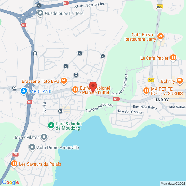 AcciWaze's tweet photo. 🕒 03/09/2026 12:16 - #accident

⚠️ Accident signalé sur la route N10, Boulevard du Marquisat de Houelbourg à Baie-Mahault. Prudence.
Suivre l'évolution de l'incident sur les routes de #Guadeloupe.
🔗 https://t.co/sF7SFup70q
#sécuritéroutière https://t.co/KpMF1TwriF