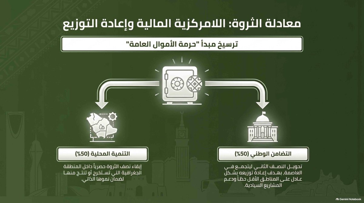 M_alumri's tweet photo. توزيع الثروة يجب أن يبدأ من المناطق المنتجة نفسها، فلا يعقل أن تنتج منطقة الموارد ثم تعيش على هامش التنمية. العدالة تقتضي نصيباً مباشراً للمحليات، ونصيباً تضامنياً لبقية الوطن. https://t.co/8pF5x5VtDv
