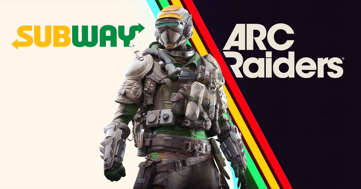 ThatARCGuy's tweet photo. Who needs the new Subway x @ARCRaidersGame  outfit? I've got two codes to dish out.

If you want one, comment your Subway order below. https://t.co/6mBJzQvPRC
