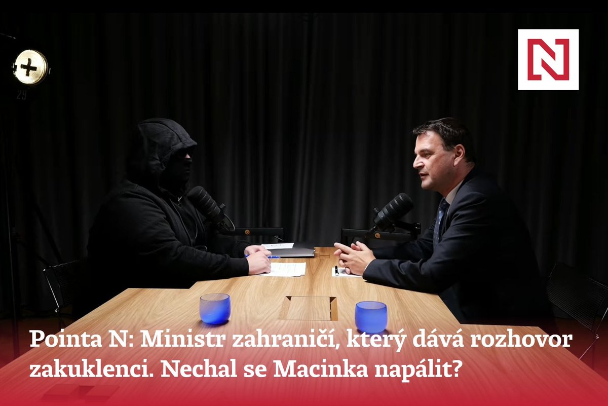 enkocz's tweet photo. https://t.co/yxvh3kVZfw 
Ministr zahraničí Petr Macinka se buď nechal vlákat do pasti a neříká pravdu, že věděl, že mluví s falešným blogerem, nebo pravdu říká – a i přesto dost možná vědomě a záměrně obešel bezpečnostní pravidla pro chráněné osoby. https://t.co/6X4xvvJIiP