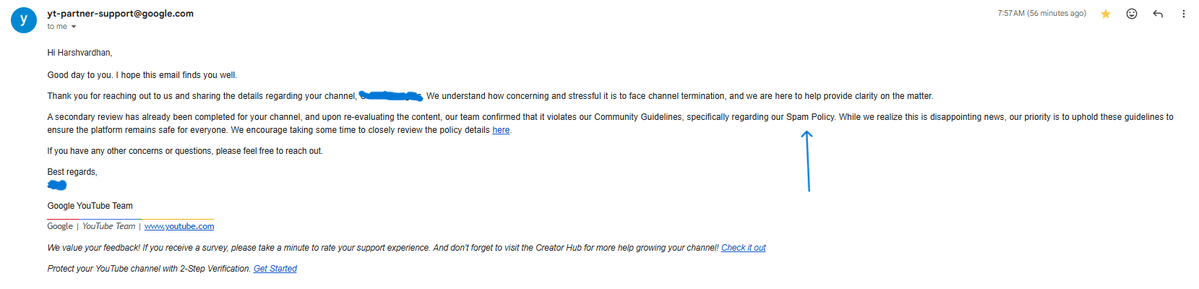 H4RSHV4RDHAN's tweet photo. YouTube terminated my 52K+ channel for IMPERSONATION. 20 days later, they still won’t tell me WHO I supposedly impersonated or WHICH video violated it. And Creator Support gave a completely different reason: SPAM. @TeamYouTube, explain this.

My termination notice and appeal decision both state “Impersonation Policy.” Creator Support, however, told me the channel was terminated for “Spam Policy.”

Which is it?

I have never impersonated anyone, claimed to represent another creator, scientist, channel, or entity, or knowingly copied another channel’s identity or branding. I created my channel name myself.

There is also important context that needs to be investigated.

On July 28, my channel suddenly received 40+ privacy complaints against 41 unrelated videos within roughly 3 days. 31 videos were removed. I appealed multiple removals and contacted YouTube Support and Legal, but never received a clear, case-specific explanation.

On August 14, my entire channel was terminated for Impersonation.

I appealed and was rejected. After contacting Creator Support, I was first told “Spam.” After escalation, I was told an internal team had confirmed “Impersonation.”

I repeatedly asked one simple question:

Who did I impersonate? What video? What branding? What specific conduct?

No answer.

I submitted another official appeal for specialized review. That was also rejected for Impersonation. Yet I still have not been told what specific person, channel, branding, video, or conduct supposedly constituted impersonation.

My content is based on legitimate public interviews, lectures and podcasts. I transform the source material through extensive editing, including captions, music, audio work, color grading, transitions, overlays, graphics, reframing, B-roll, face tracking, pacing adjustments and 9:16/1:1 compositions. Sources and speakers are credited.

I have never used AI to make a scientist’s face, voice, identity, endorsement or likeness appear to represent or authorize my channel.

The purpose is educational and transformative, not impersonation.

This matter is now pending before GAC in India and has also been brought to https://t.co/r53UgwlhzR.

I am not asking for special treatment. I am asking for accountability and a genuine HUMAN review based on the actual channel and evidence, not another generic response.

If YouTube believes I violated its Impersonation Policy, identify the actual basis for that decision.

@TeamYouTube, please manually review the channel and reconsider the termination.

Like/repost so this reaches someone who can actually review the case.

https://t.co/xkDyyGXlF7