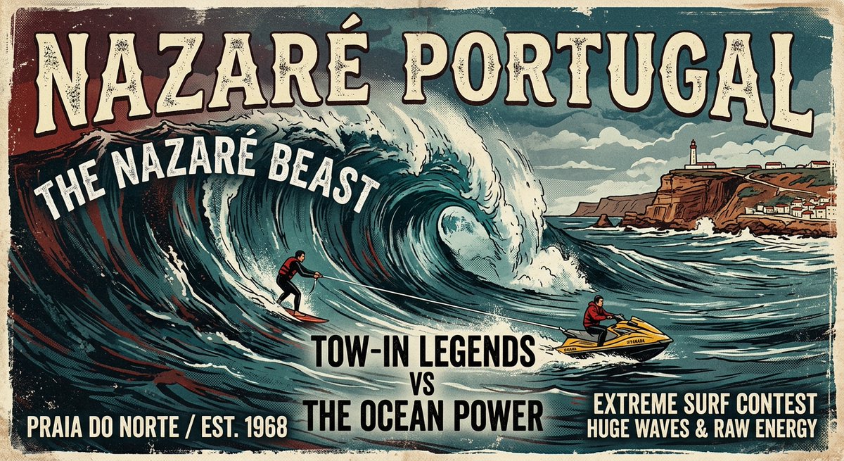 surfreportbr's tweet photo. Nazaré é o tipo de lugar em que o oceano mostra toda a sua força. 🌊🇵🇹 Gigantes, tow-in e muita coragem em um dos picos mais impressionantes do planeta.
#Surf #Nazaré #Portugal #BigWave #TowIn #PraiaDoNorte #ExtremeSurf #SurfReport https://t.co/SeDFkUv8l7
