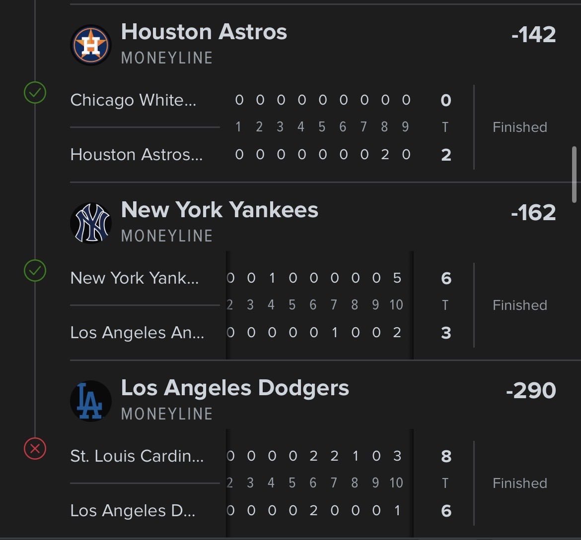 MTU929's tweet photo. @TioALnyc btw I farging hate the runner on 2nd in extra innings 🤬🤬🤬. 7 leg parlay 4 games go the extras. Final one that killed me were the Dodgers 🤬.. @TioALnyc https://t.co/nHFqqJ3non