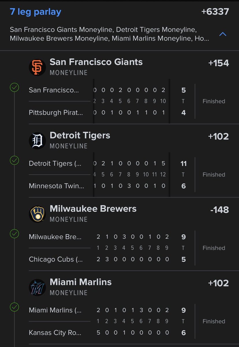 MTU929's tweet photo. @TioALnyc btw I farging hate the runner on 2nd in extra innings 🤬🤬🤬. 7 leg parlay 4 games go the extras. Final one that killed me were the Dodgers 🤬.. @TioALnyc https://t.co/nHFqqJ3non