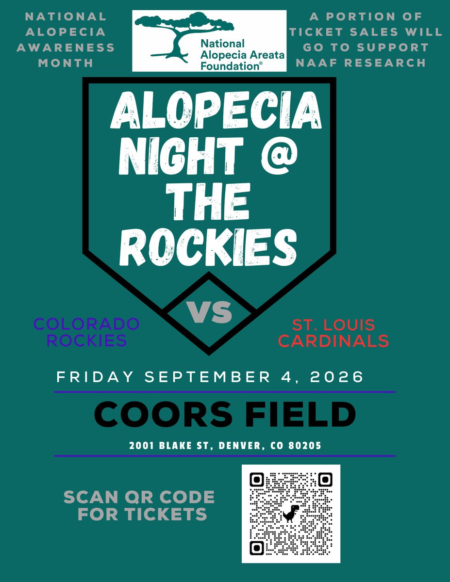 PRC_PrepRite's tweet photo. Still need plans tomorrow? ⚾  Tickets are still available for Alopecia Night at the Rockies! Come join us at the ballpark for a good night and an even better cause. 

#buildingalegacy #prc #preprite303 #prepritecoatings #alopecianight #rockies #coloradoevents #alopeciaawareness https://t.co/KhHzsPqX7U
