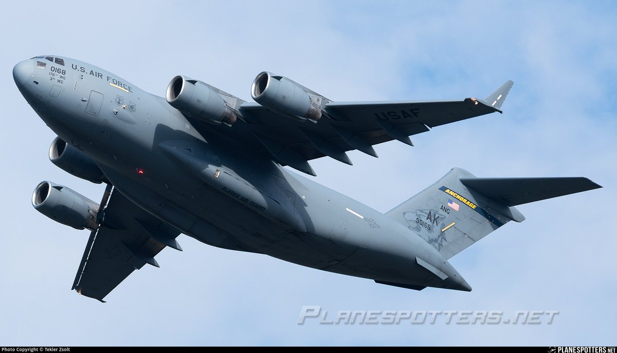 ArmchairAdml's tweet photo. #USAF United States Air Force
Boeing C-17 Globemaster III 1x
#AE080E 99-0168 - REACH 436
REACH 436 is inbound RAF Mildenhall from Elmendorf Air Force Base.
@MATA_osint https://t.co/n4hYLfYq4B