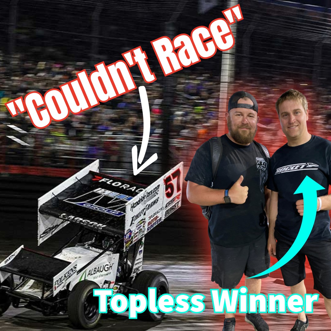 MarisFetner's tweet photo. Tops are off! Larson wins every Sprint Car race he enters! Predictable Wheelman of the Week! Ep. 141. https://t.co/EoWPsdRuM9