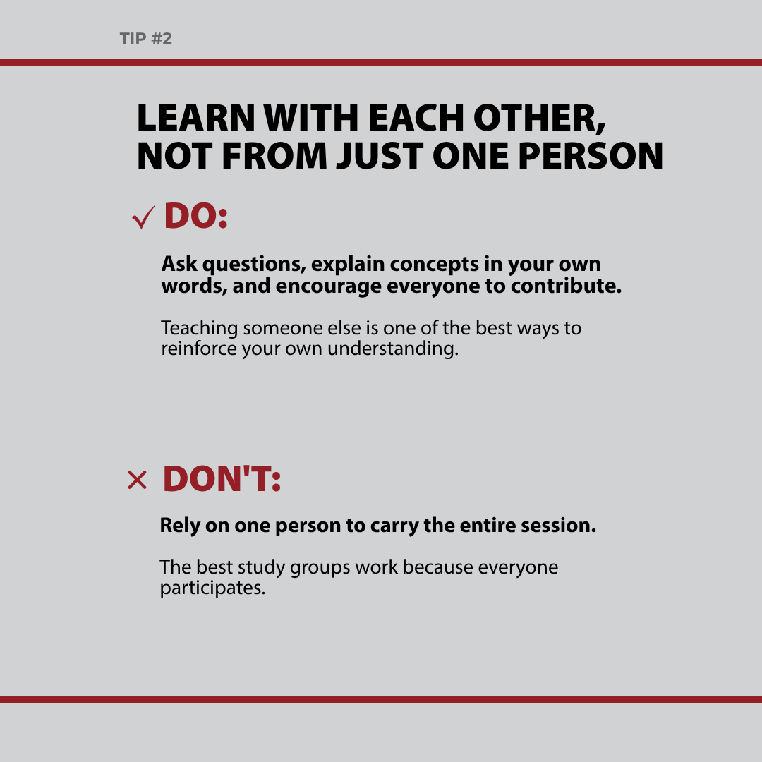 CCAurora's tweet photo. The right study group can help you stay accountable and build confidence.

Before your next study session, take a minute to swipe through these five tips for studying smarter together. https://t.co/6e1REplmAZ