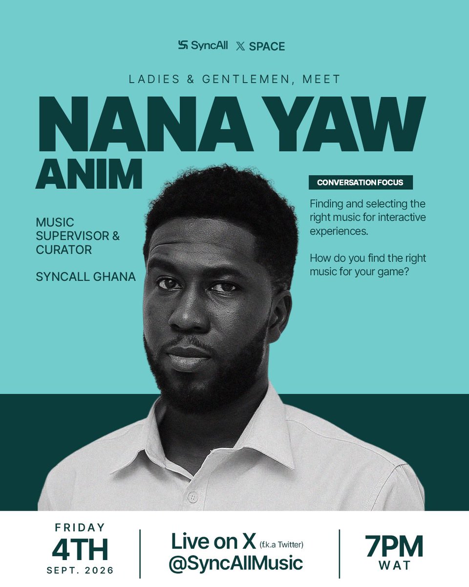 SyncAllMusic's tweet photo. Meet our speaker @mannanagee, joining us for Game Developers &amp; Music Licensing: What You Need to Know.

If you’re a game developer, music creator or industry professional, this conversation is for you.

Join us this Friday and don’t miss it! 

RSVP here: https://t.co/IkYHFBX0NU https://t.co/QJ9xxjCEGj