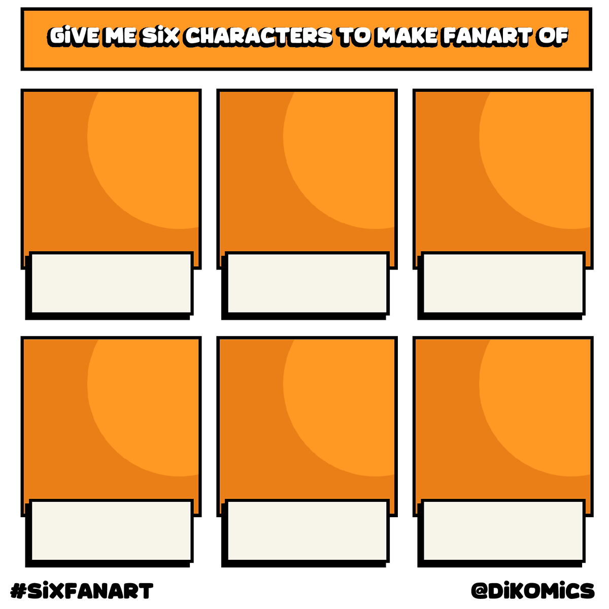 DikoMics's tweet photo. I’ll be free this weekend to draw, so give me 6 characters you had a crush on! They can be from shows, games, or movies 🫣
-Primera vez que hago esto pe xd.
#sixfanart https://t.co/Ajd0RPOXY5