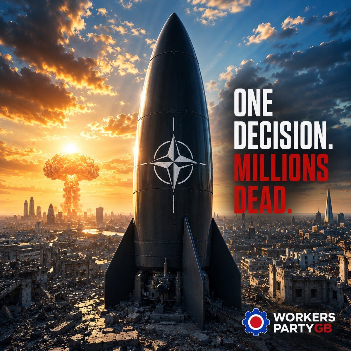 WorkersPartyGB's tweet photo. NATO, the EU and the Zionists are leading us to apocalyptic war with Russia.

The enemy is at home, not abroad! https://t.co/FU651OXgi8
