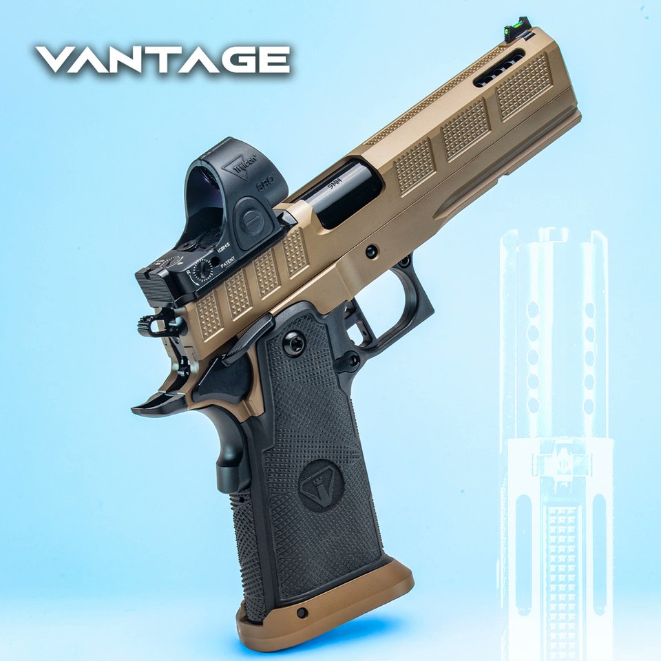 WATCHTOWER_USA's tweet photo. Y'all loved the Vaelon; now meet the Vantage.   

Its V10 porting system keeps the muzzle flat and fast, shot after shot.

The firearm depicted is a prototype model; the Vantage is in development and will deploy soon.⁠ ⁠ 

https://t.co/pY7bBK7lFm https://t.co/BCHMV9vyNS