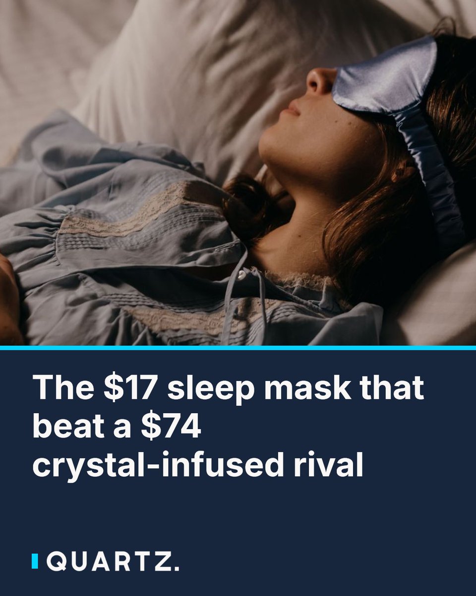 qz's tweet photo. The $17 sleep mask that beat a $74 crystal-infused rival: Consumer Reports had five real sleepers test eight sleep masks over multiple nights — and the results might save you from wasting money on a pricey gimmick. The winner… https://t.co/4REjuS21Vz #SleepMask #SleepHealth https://t.co/3zNwZAiP8e