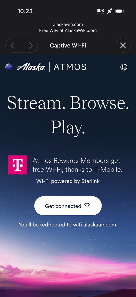 William_Yi5's tweet photo. Superb Wi-Fi connectivities with @Starlink onboard @AlaskaAir air planes. Much better than old Wi-Fi, which is slow and jittery https://t.co/Nx2jR4mugT