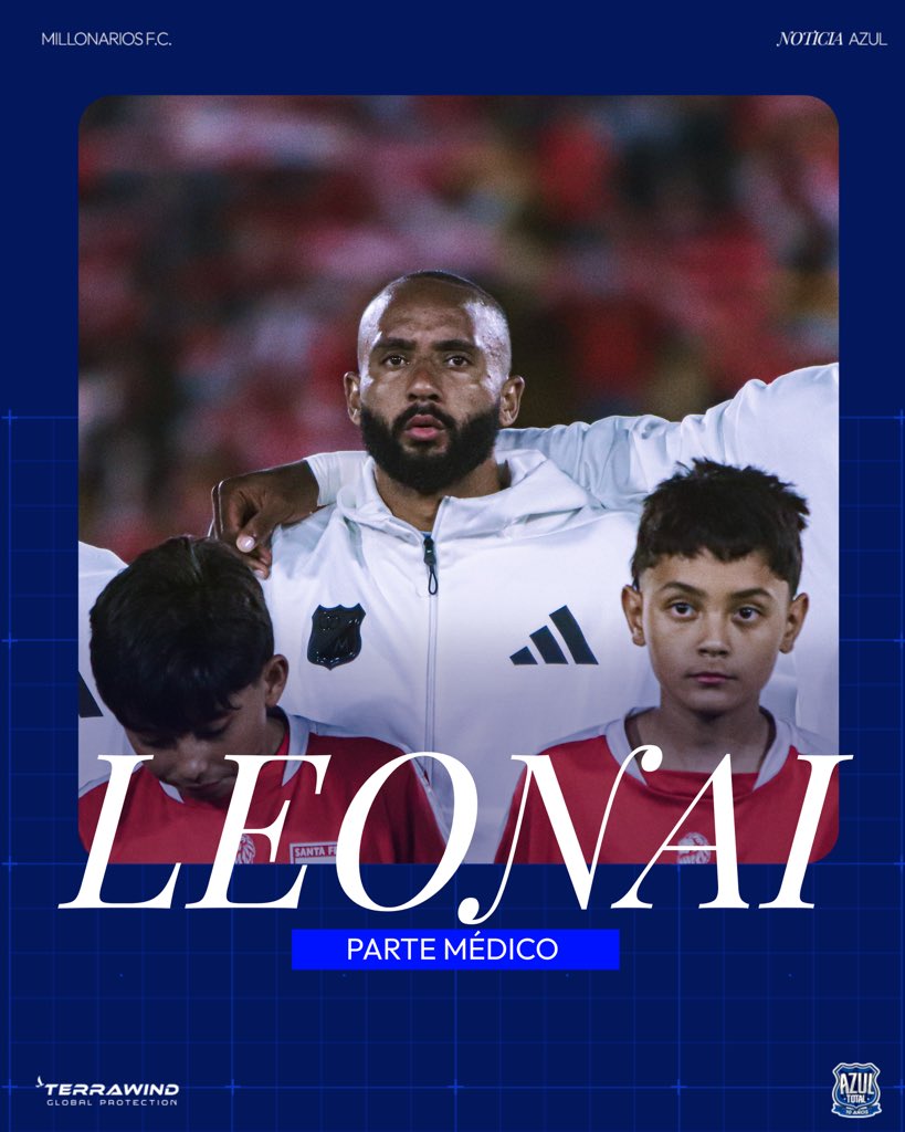 Azul_Total's tweet photo. ¡PARTE MÉDICO! 🏥

Ⓜ️ Leonai Souza: Lesión muscular de los isquiotibiales de su pierna izquierda

#MillonariosSiempreContigo https://t.co/MTc52vVh9E