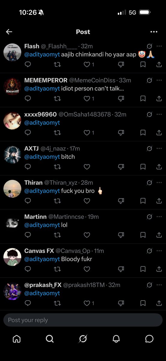 adityaomyt's tweet photo. Ooopps……
Someone got hurt. 🫣

Him and his 2 rs. Paid spammers 

Bro literally paid to spam comments 💀.

Bro is near to his thirties and still has the time to pay for spam.

We work with the same prop firms,
We have the same community.

Everyone knows which certificates are fake and which are legit.

Well I don’t have 1/10th of your payouts cause I don’t include fake certificates and numbers bro.

Badmouthing other affiliates to sell ur affiliate code ?

Thats a new low bro 😂

I have ss and voice chats bro that you sent to my clients.

Stop pushing me or else the community might lose respect for you once and for all.