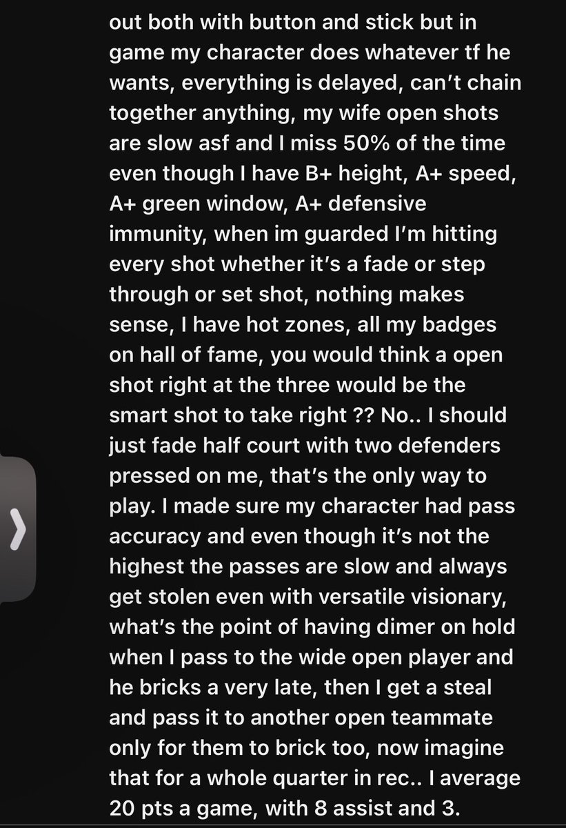StoryOfSwantE's tweet photo. longest comment in nba 2k27 history https://t.co/IWaZwLtK6n