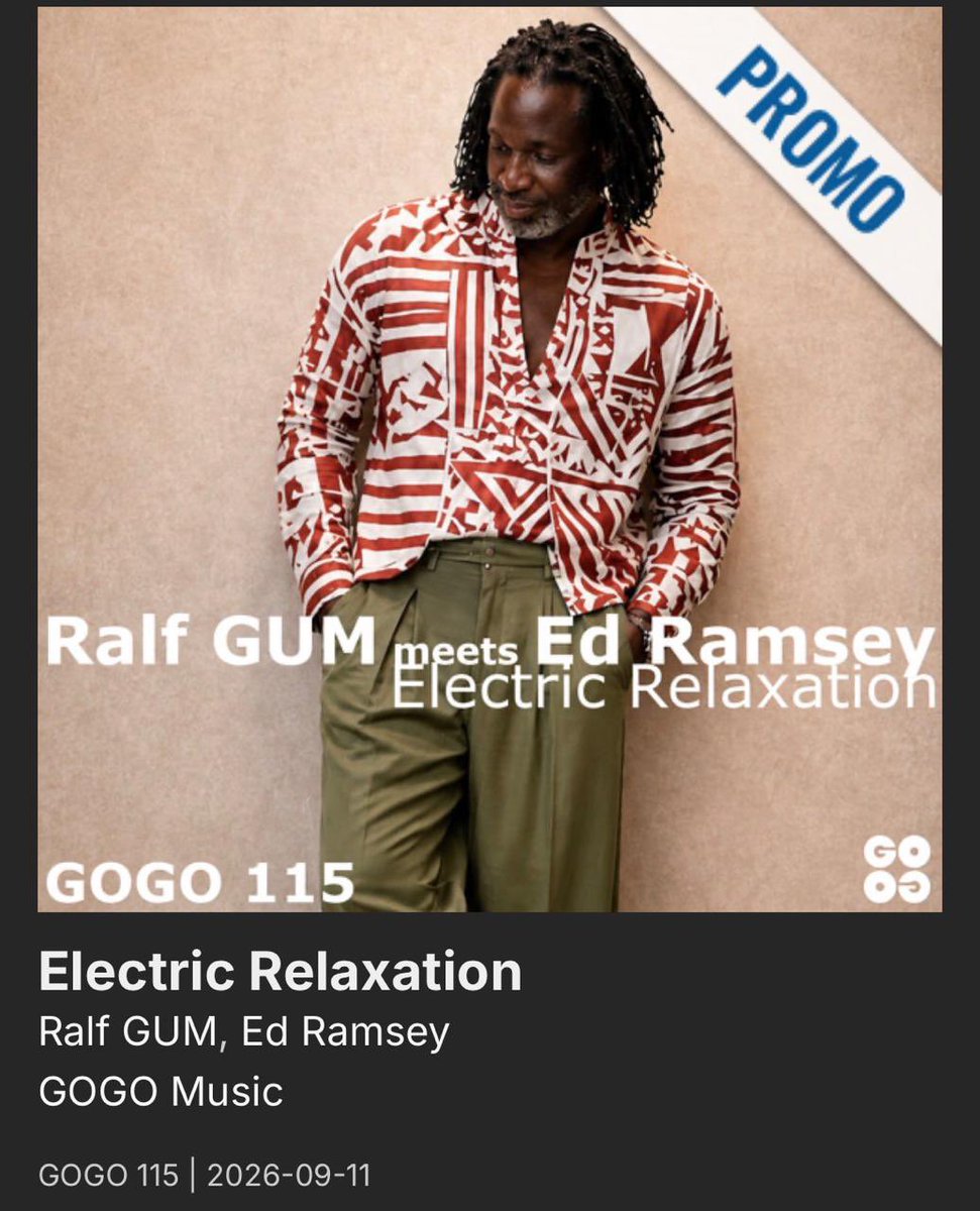 GOGO_Music_1's tweet photo. Top 10 entry of „Electric Relaxation“ on @traxsource’s Soulful House Chart 🙏🏼

https://t.co/TfedF6QrKp https://t.co/wl2K33E0Nk